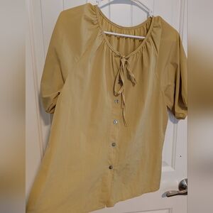 Elegant Mustard Yellow Maternity Blouse.- Almost New